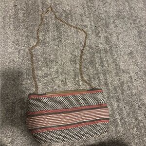 Stella & Dot Everything Woven Clutch w magnetic closure & removable strap